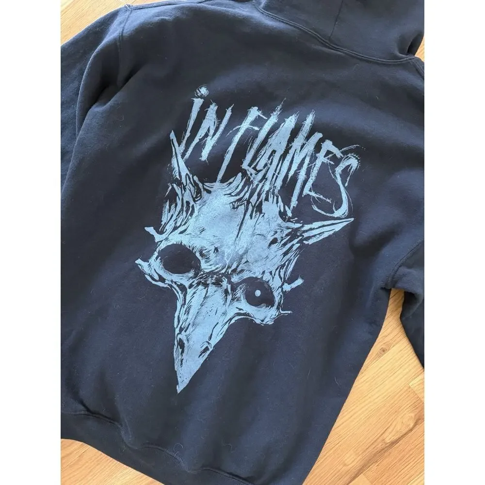 Vintage In Flames Hoodie Men - size M